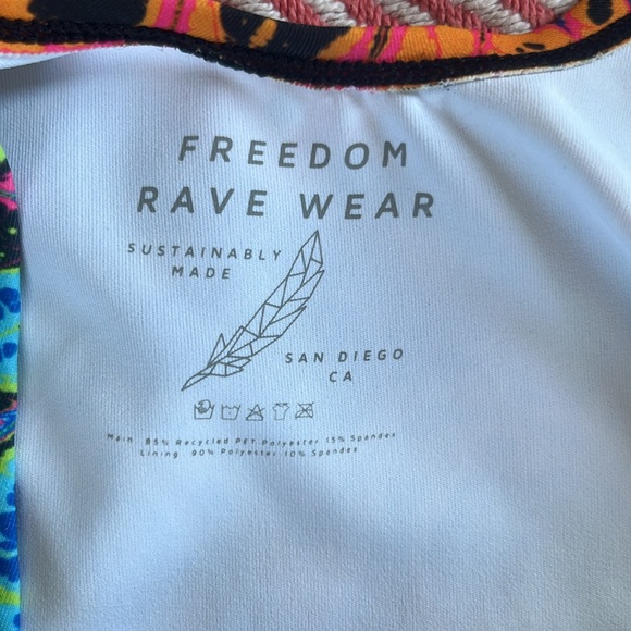 Freedom Rave Wear Colorful Patterned leotard. - Picture 4 of 4